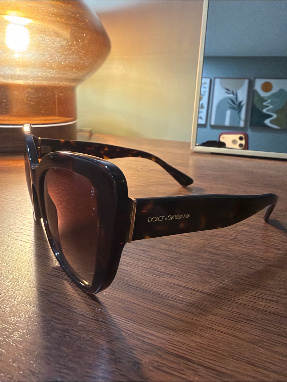 Dolce & Gabbana Tortoiseshell Sunglasses with Brown Gradient Lenses